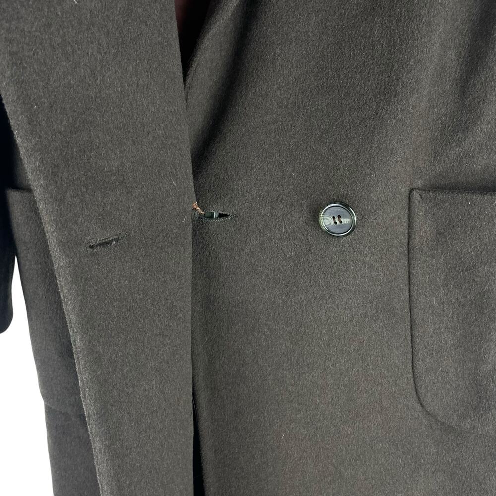 Talbots Wool Cashmere Silk Blend Long Coat Floor Length Green Size 1X - Picture 5 of 10